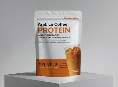 VastNutrition Arabica Coffee Protein 448 g pouch, front view